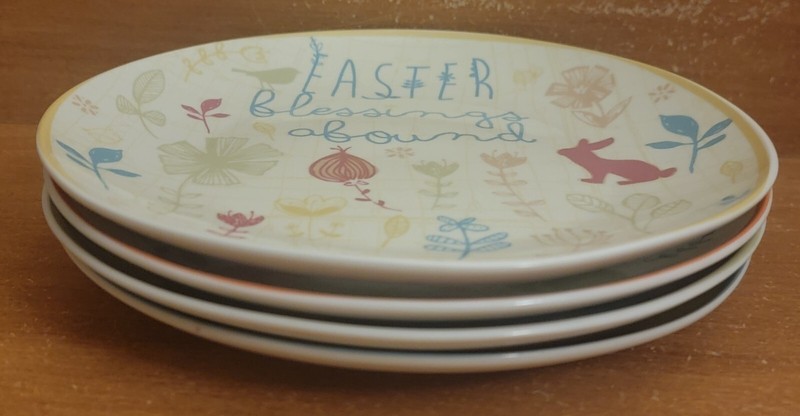 Certified International Easter Salad plate set of 4, 8 1/8", Amylee Weeks, EUC gallery