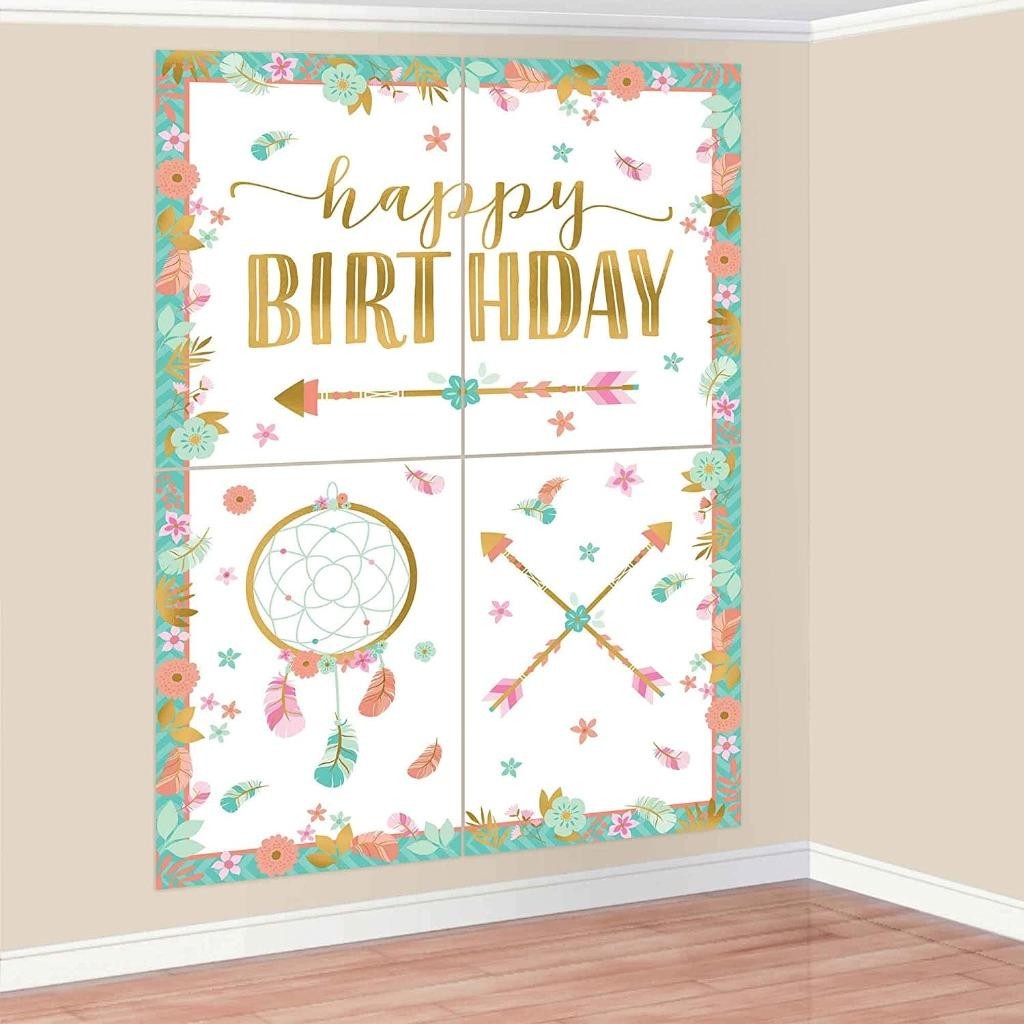 BOHO Wild Child Scene Setters With Photo Props Birthday Decorations and Supplies gallery