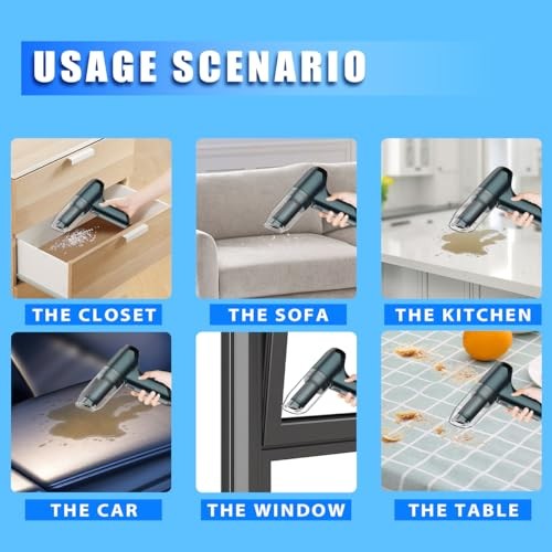 Handheld Vacuum Cleaner Cordless, High Power 11000PA Suction Portable Car gallery