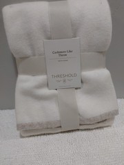 Threshold Cashmere Like Throw Ivory 50in x 70in