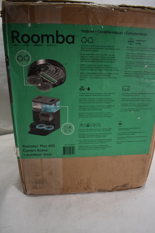 iRobot Roomba Plus 405 Combo Vacuum & Mop w/ AutoWash Dock, LiDAR, 70x Suction gallery