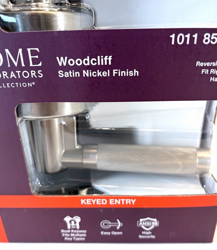 Home Decorators Woodcliff Keyed Entry Door Lever In Satin Nickel 1011 857 503 gallery