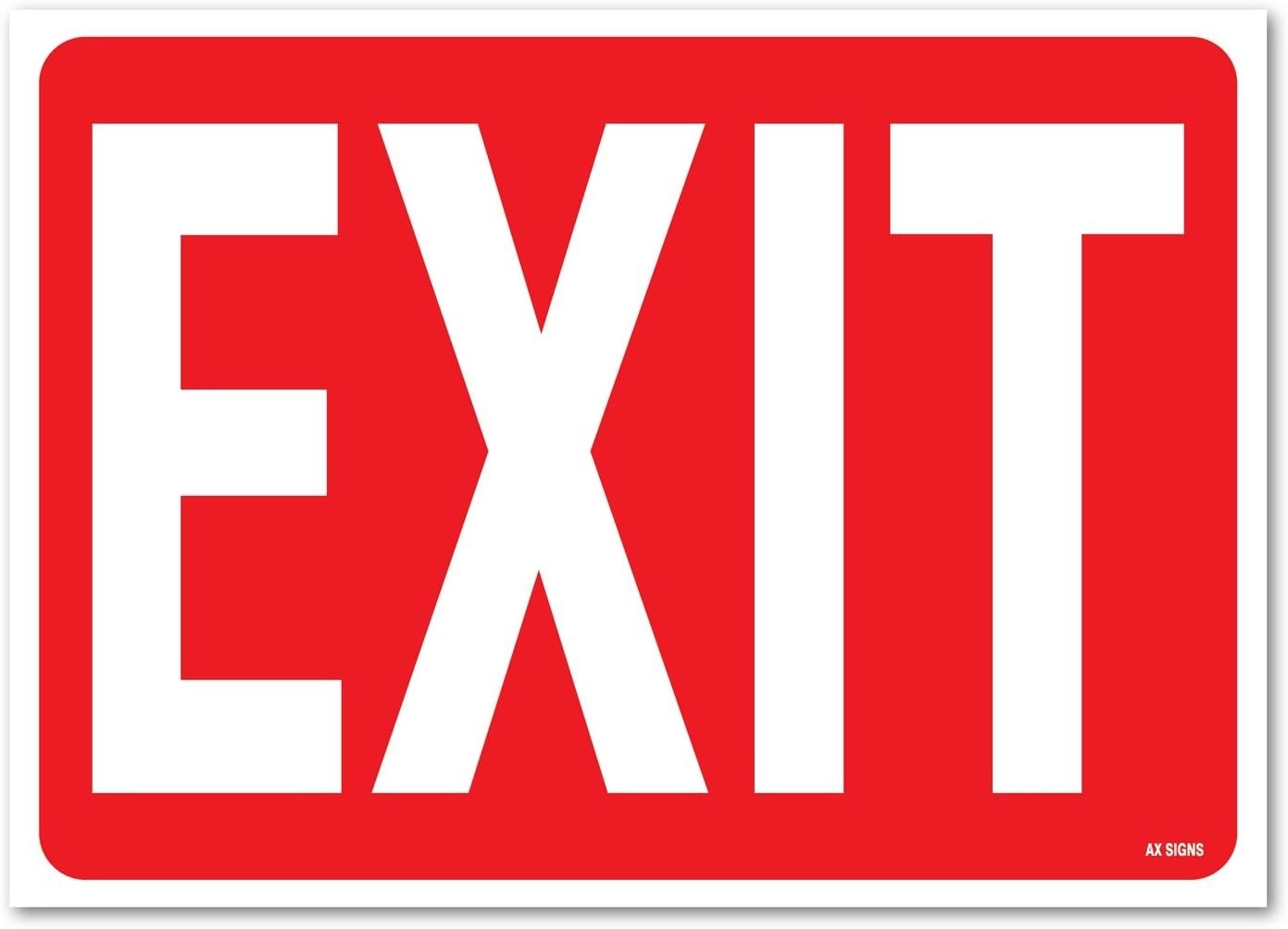 (2 Pack) Exit, Sticker Sign, 10x14 Inches gallery