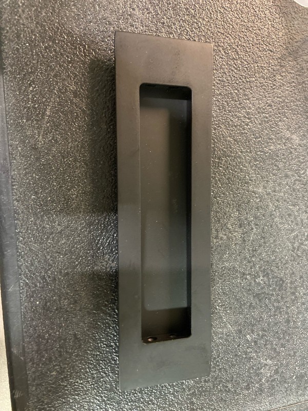 Emtek 220307US19 Modern 7 in Rectangular Flush Door Pull - Flat Black gallery