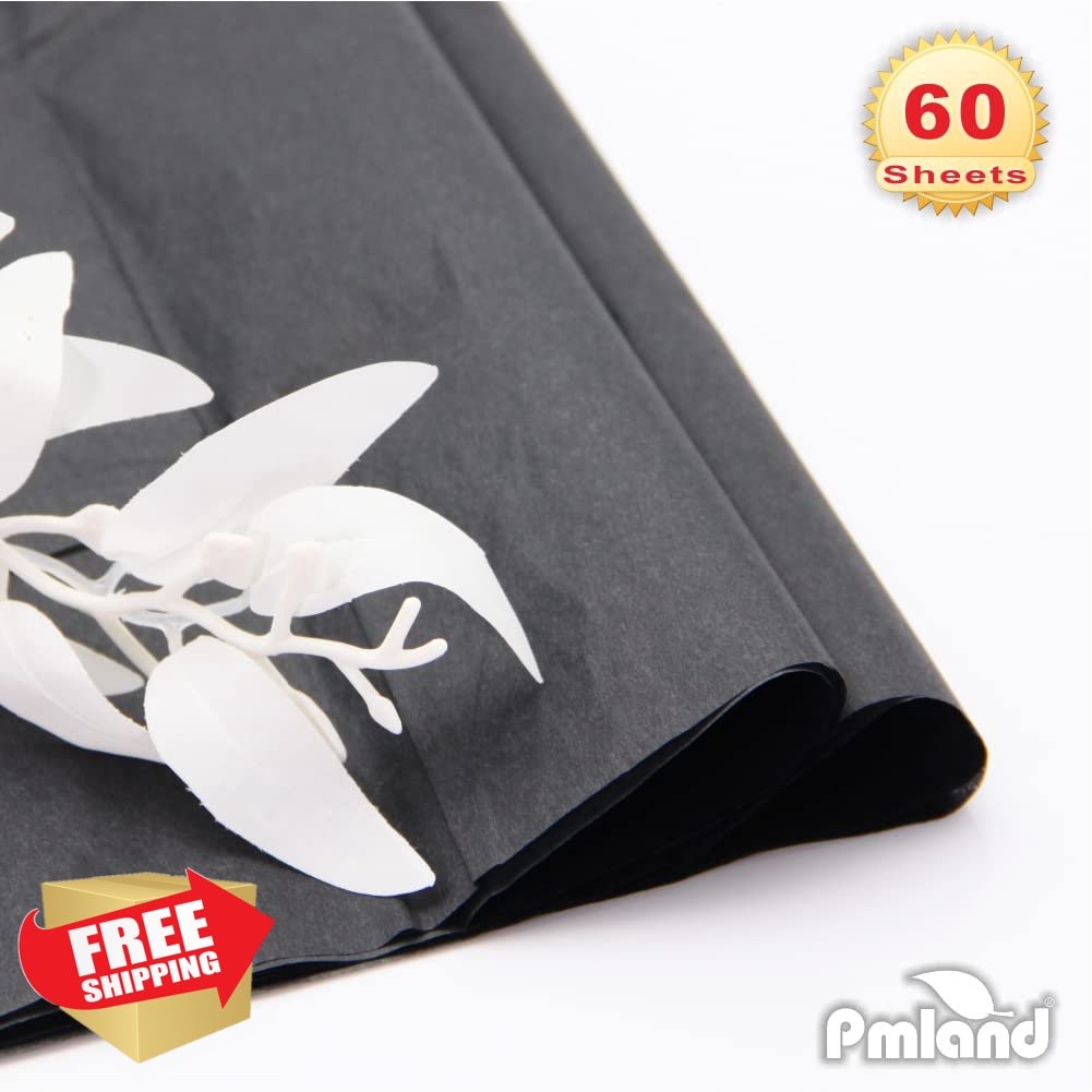PMLAND Black Tissue Paper 60 Sheets 26x20 Inch gallery