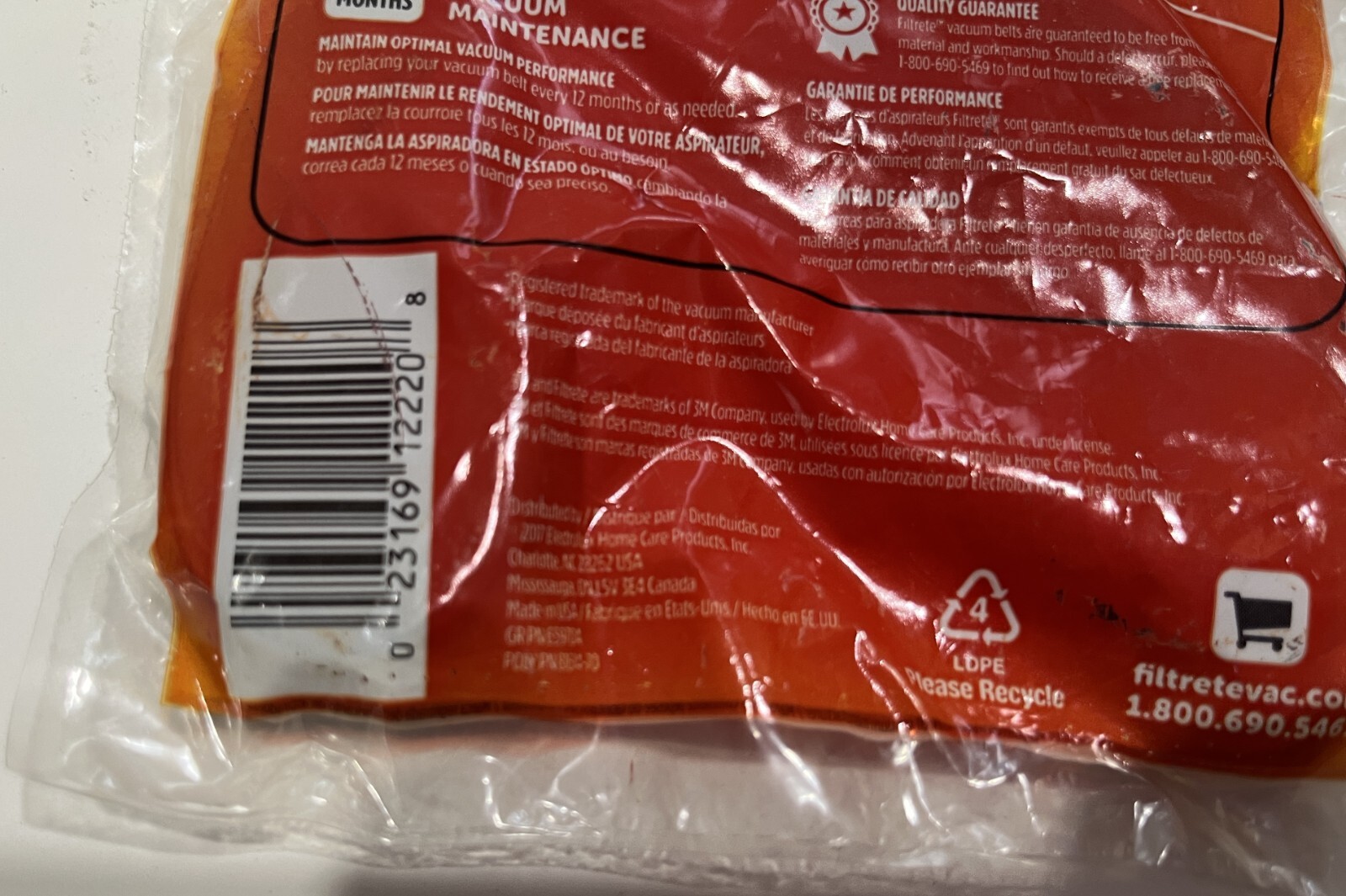 3M Filtrete Eureka R Style Vacuum Cleaner Belt #67110A Pack of 1 NEW gallery