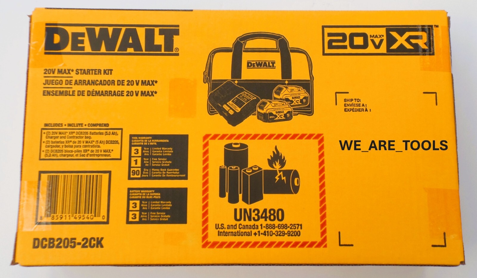 Dewalt 20V DCB205-2CK Starter Kit 2) DCB205 5.0 Batteries, Rapid Charger & Bag gallery