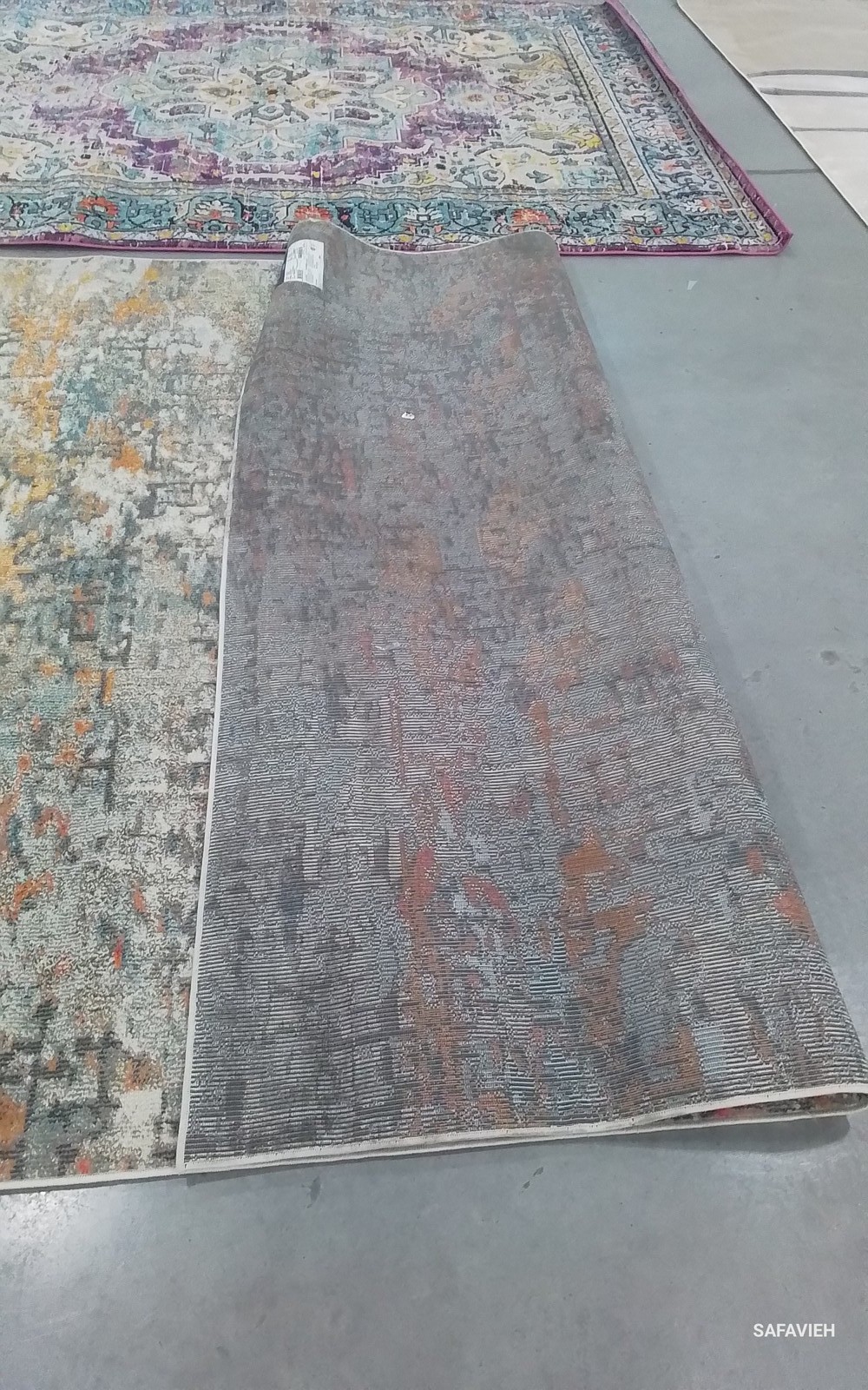 GREY / ORANGE 8'-0" x 10'-0" Back Stain Rug, Reduced Price 1172792677 MAD460F-8 gallery