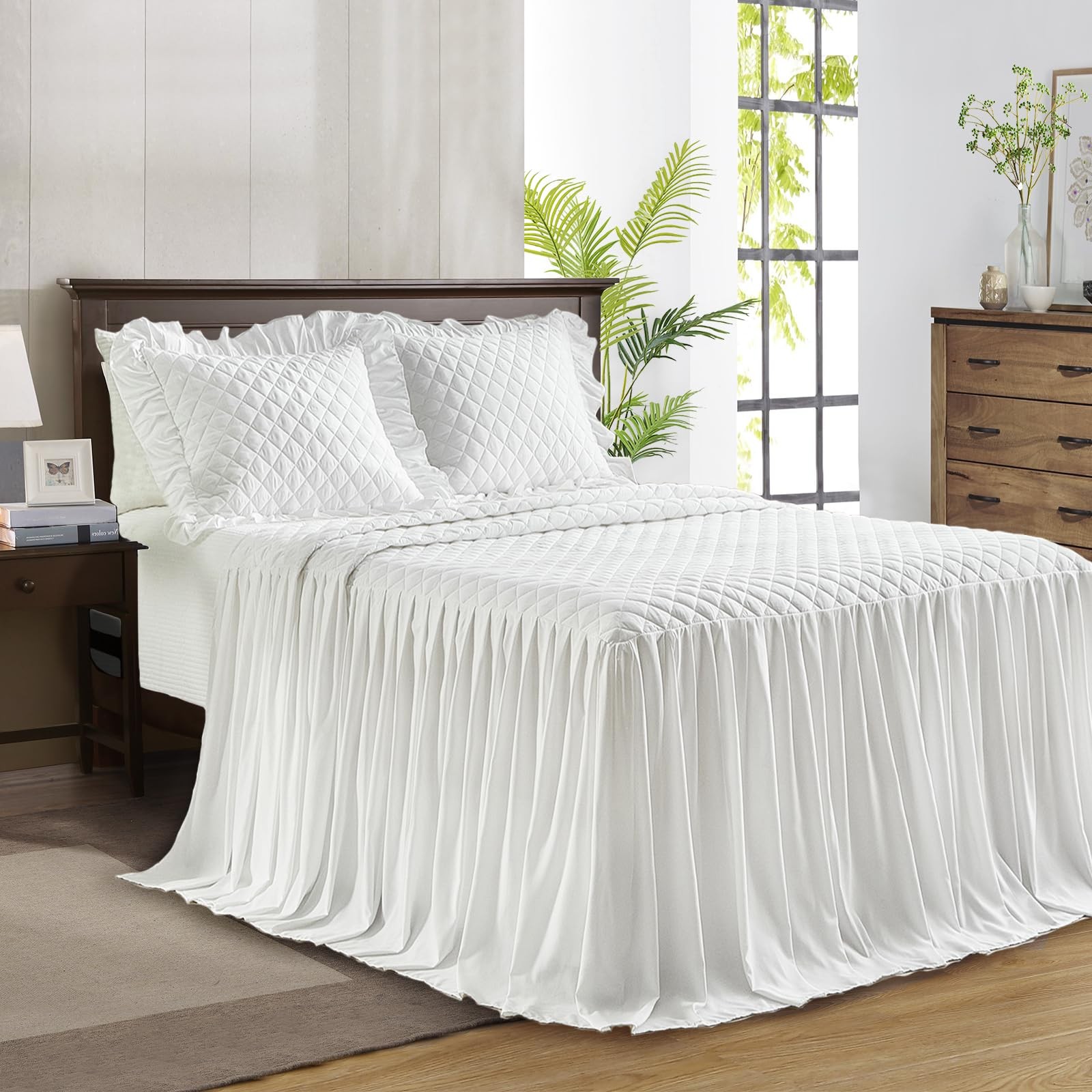 Uozzi Bedding Ruffle Skirt Bedspread Set - 30 - gallery