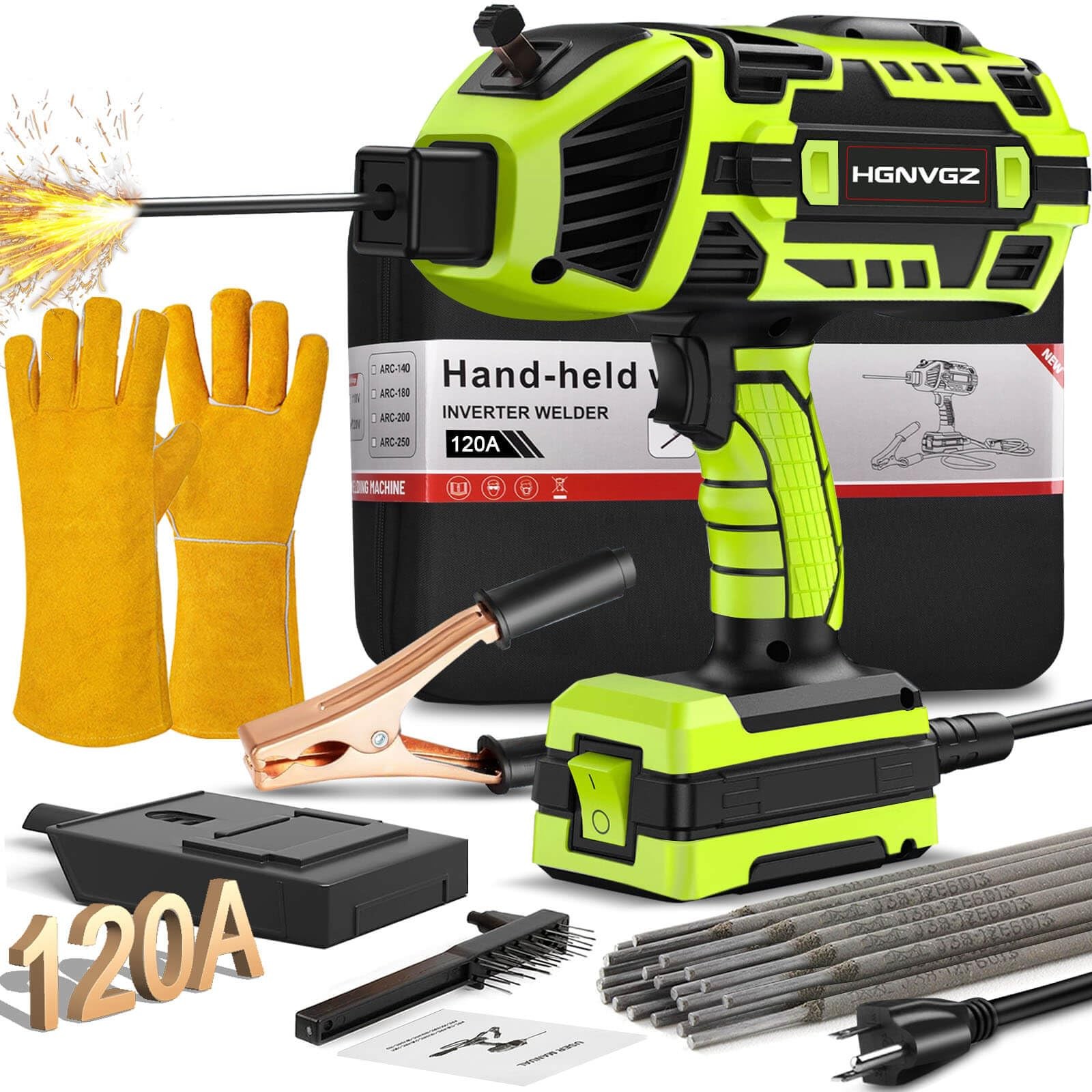 Welding Machine Handheld,20-120A 110V Portable Stick Welder 20pcs Rods,IGBT H... gallery