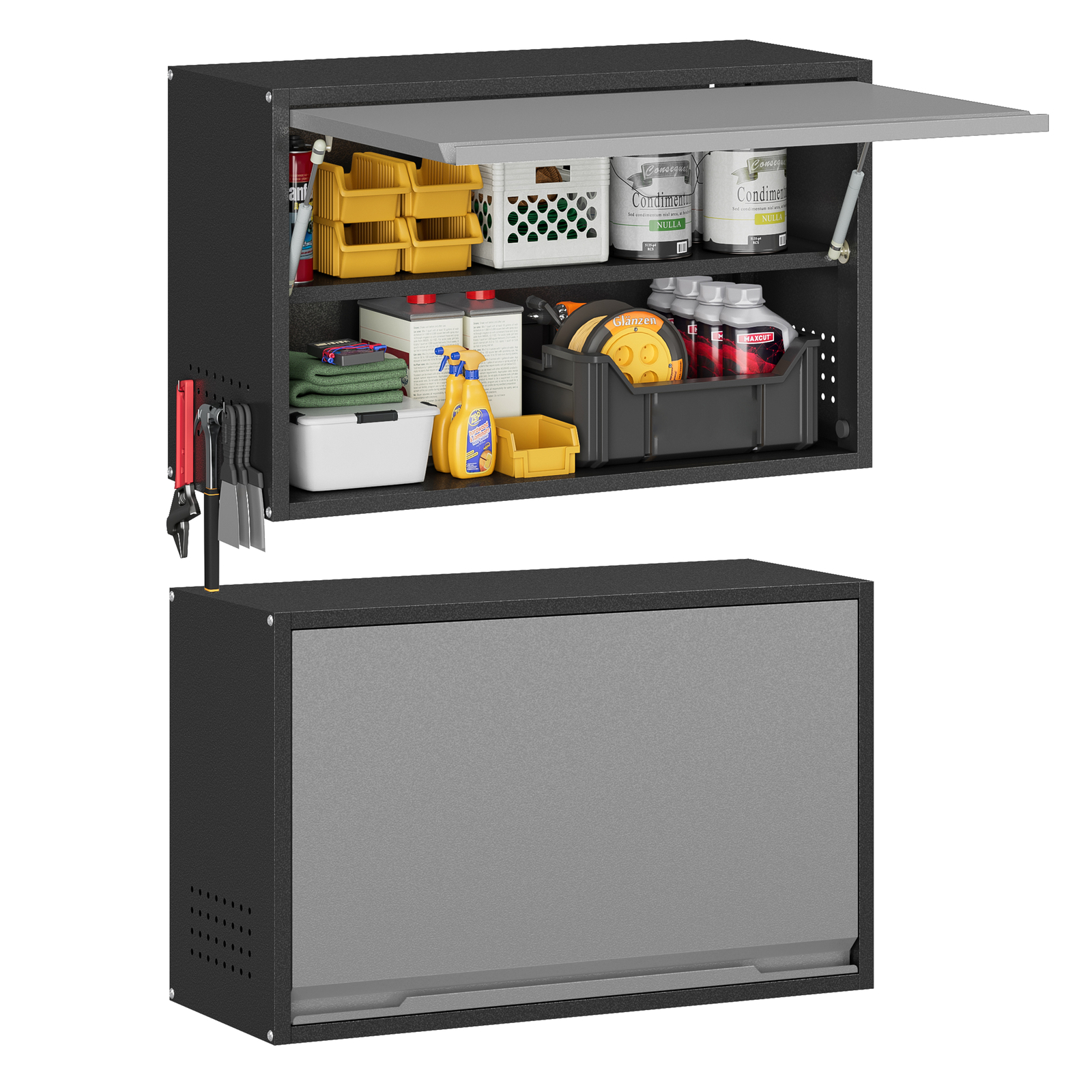 Wall Mounted Metal Storage Cabinet Garage Wall Cabinet with Adjustable Shelves gallery