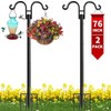 Double Shepherds Hooks for Outdoor 76”2 Pack Adjustable Shepard for Garden Hu... gallery