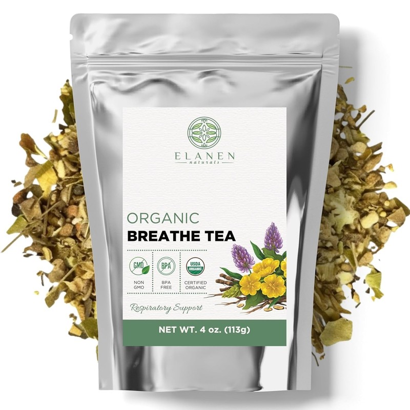 Loose Leaf Organic Lung Tea 4oz - Ginger Lemon Flavor for Respiratory Health gallery