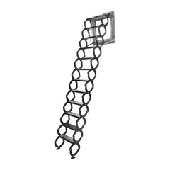 Wall Mounted Attic Loft Ladder 9.8 ft (12 steps) Folding Stairs