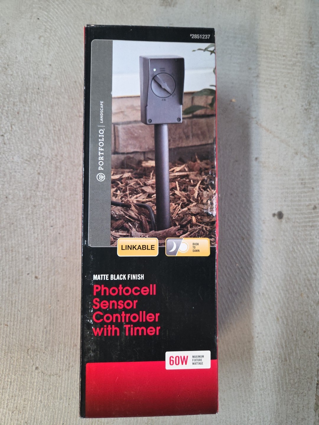 Portfolio Landscape, Matte Black Finish Photocell Sensor Controller w/ Timer 60W gallery
