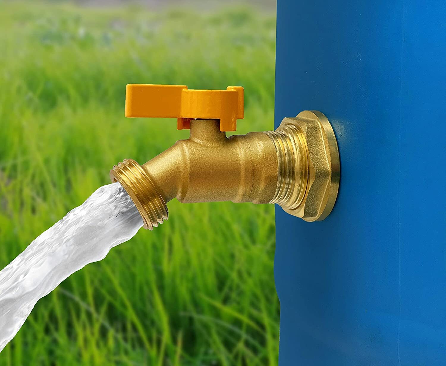 Water Spigot for Rain Barrel with bulkhead fitting - for outdoors, freeze proof gallery