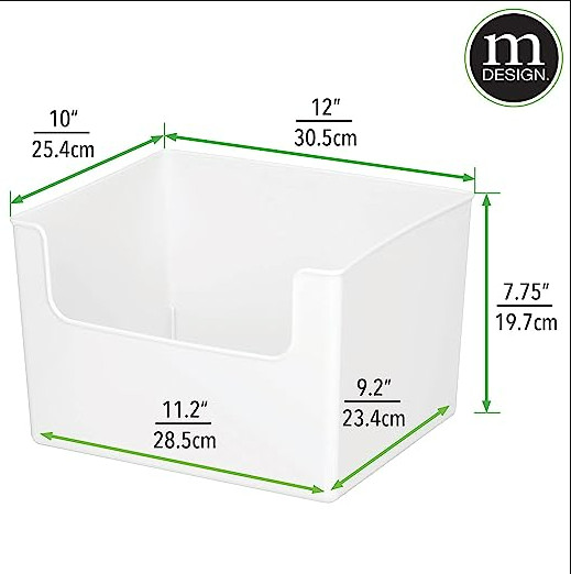 mDesign Modern Plastic Open Front Dip Storage Organizer Bin Basket for Kitchen 2 gallery