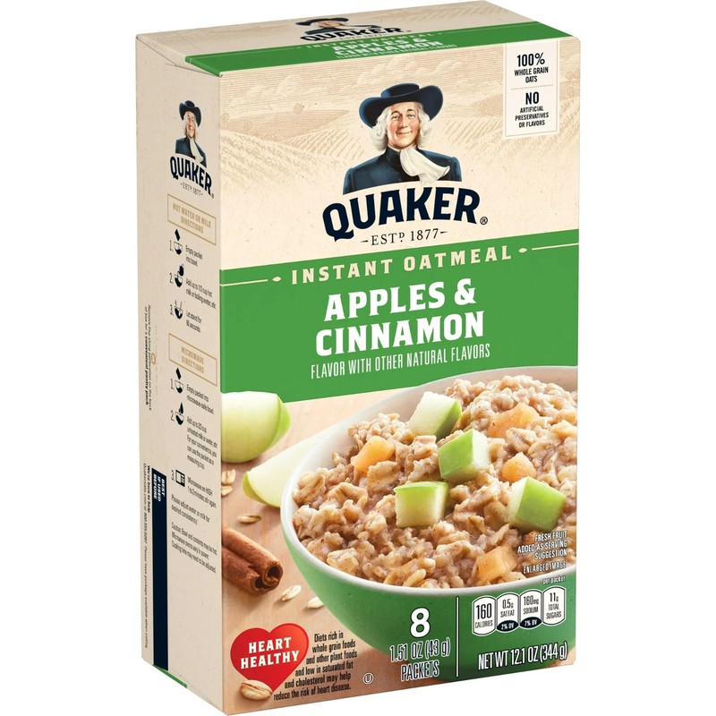 5 Boxes Quaker Instant Oatmeal Apple & Cinnamon Flavor, 8 Packets per Box 12.1oz gallery