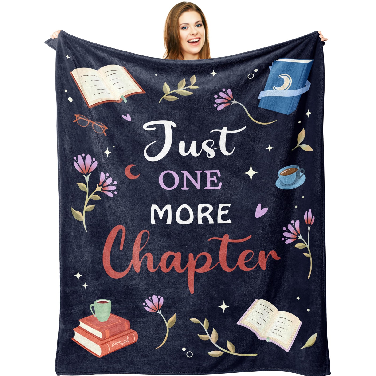 Book Lovers Reading Blanket 40x50 Inch Bookworm Librarian Teacher Throw Decor gallery