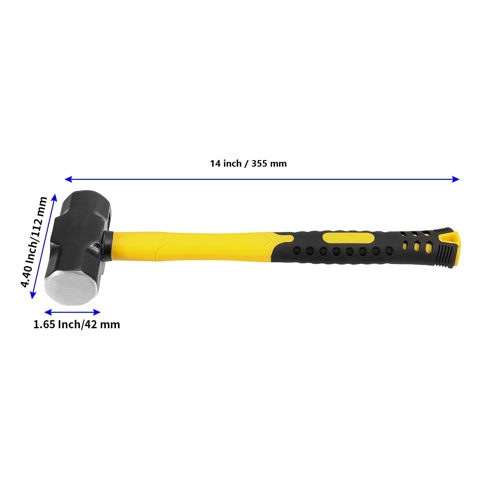 HEIHAK 2 PCS 14 Inch 3 Lb Sledge Hammer, 3 Pound Drilling Club Hammer Sledge ... gallery