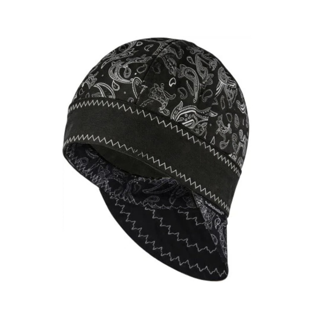 Fullsheild Reversible Welding Cap Flame Resistant CAT 2 8, Paisley Black