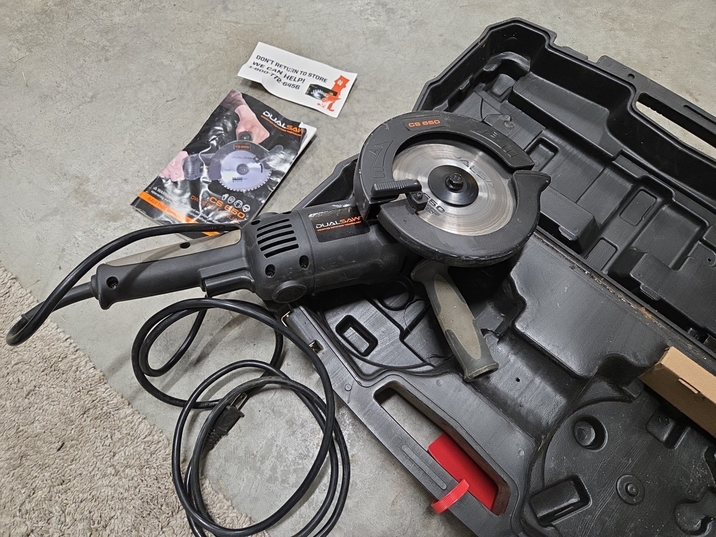 DUALSAW Destroyer CS650 Counter-Rotating Saw 13 Amp 6.25" With Case EUC gallery