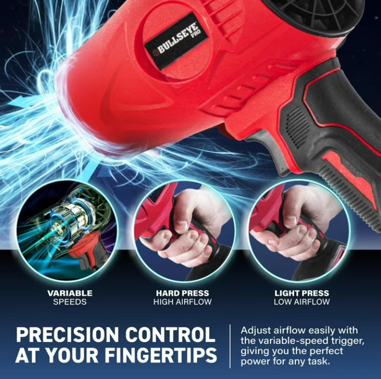 Bullseye Blower Rechargeable Cordless Leaf Dust Air Blaster 21,000 RPM with 20V gallery