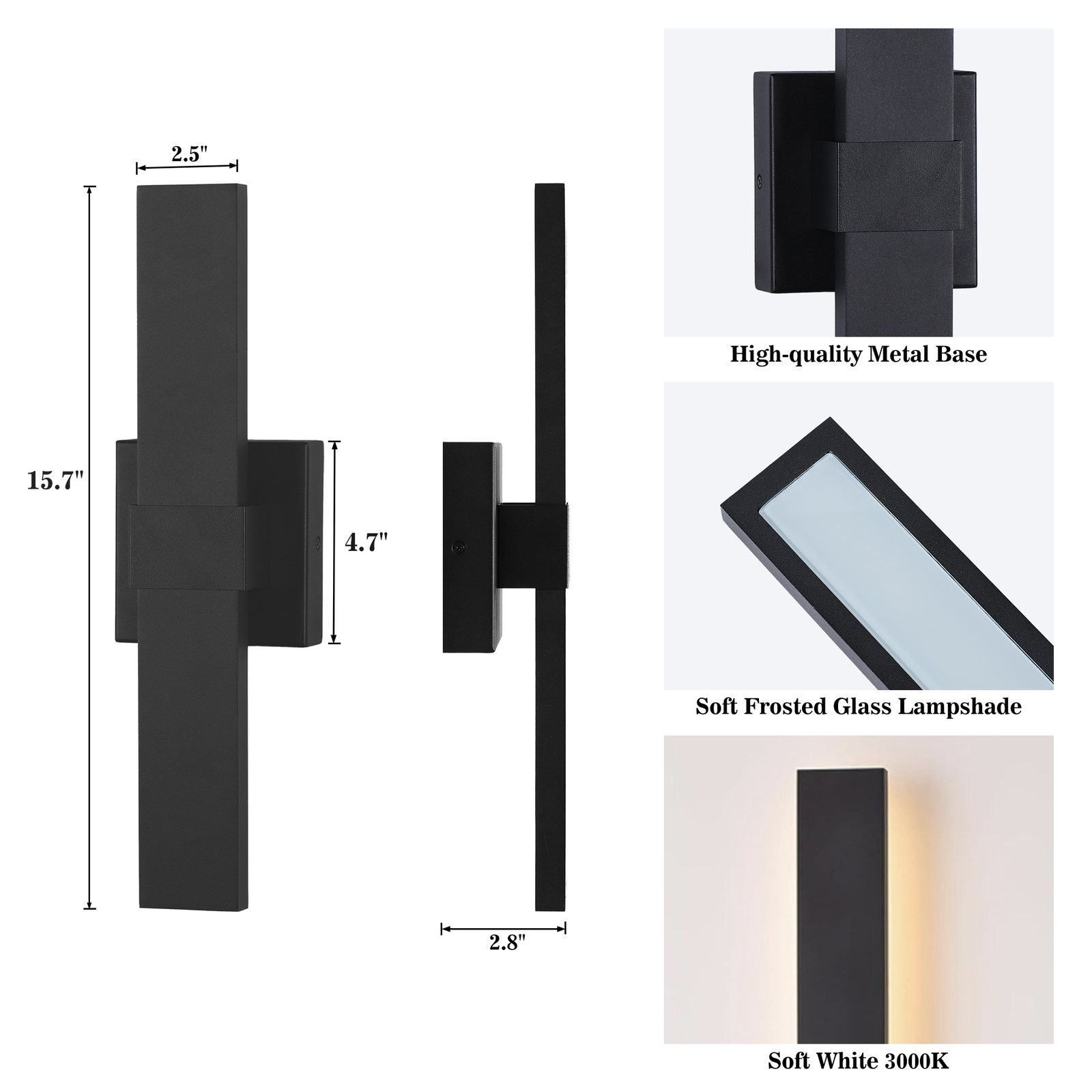 Minimalist Wall Ligh LED Wall Sconce Lamp Linear Porch Outdoor Lighting Fixture gallery