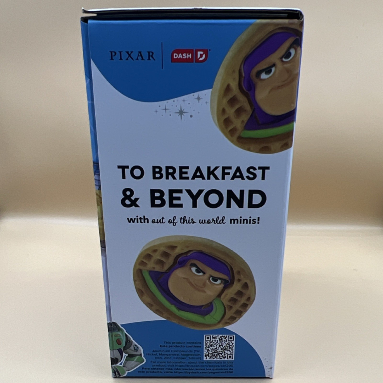 DASH Pixar Toy Story Buzz Lightyear Ceramic Mini Waffle Maker 4" Blue Recipes gallery