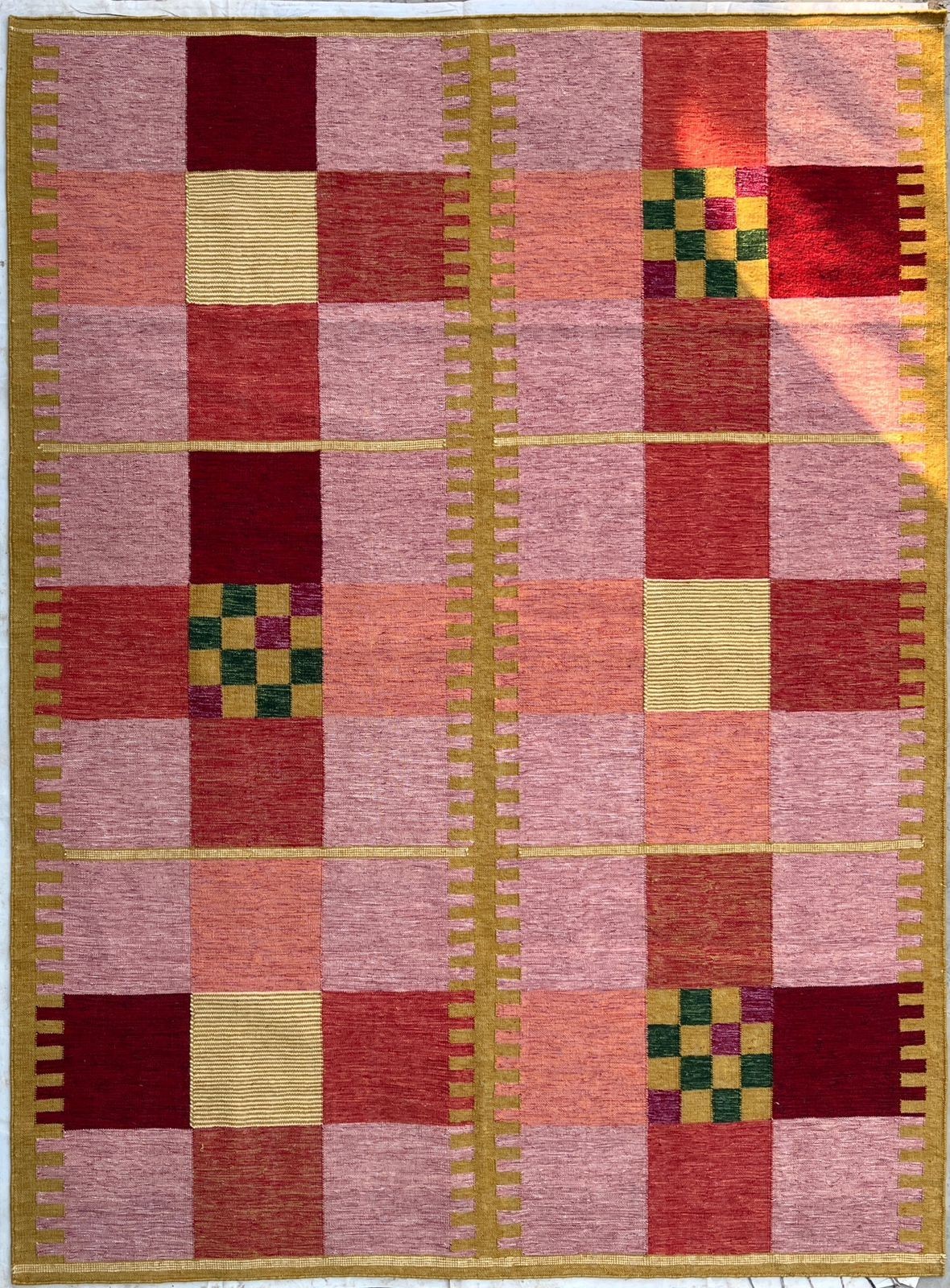 Swedish Flat Weave Rug Vintage Scandinavian Kilim Rug 5×8 Ft Home Décor gallery