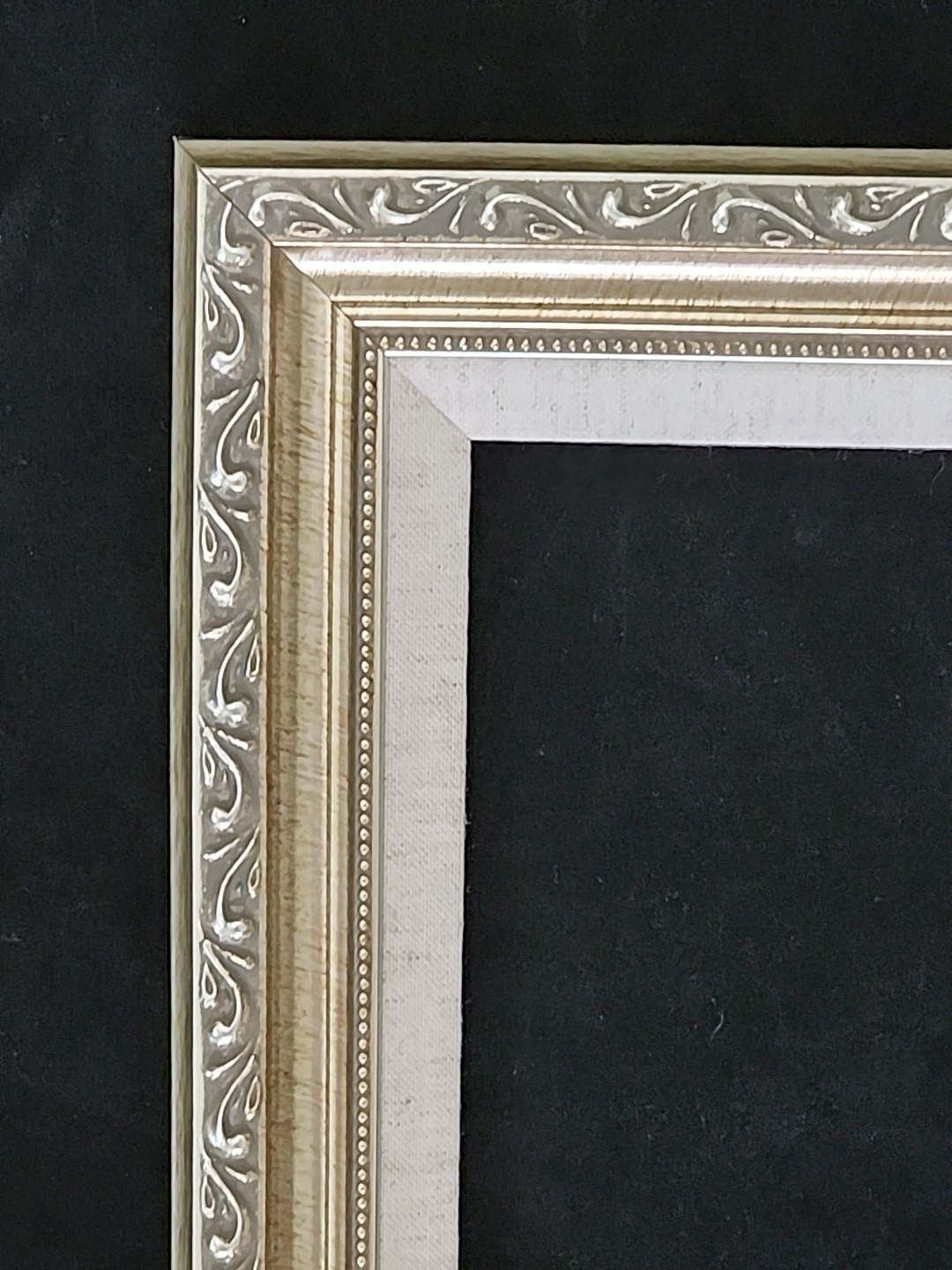 Ornate Silver Frame w/Linen Liner~ for Canvas~Oil Painting~Portrait~Ass't Sizes gallery