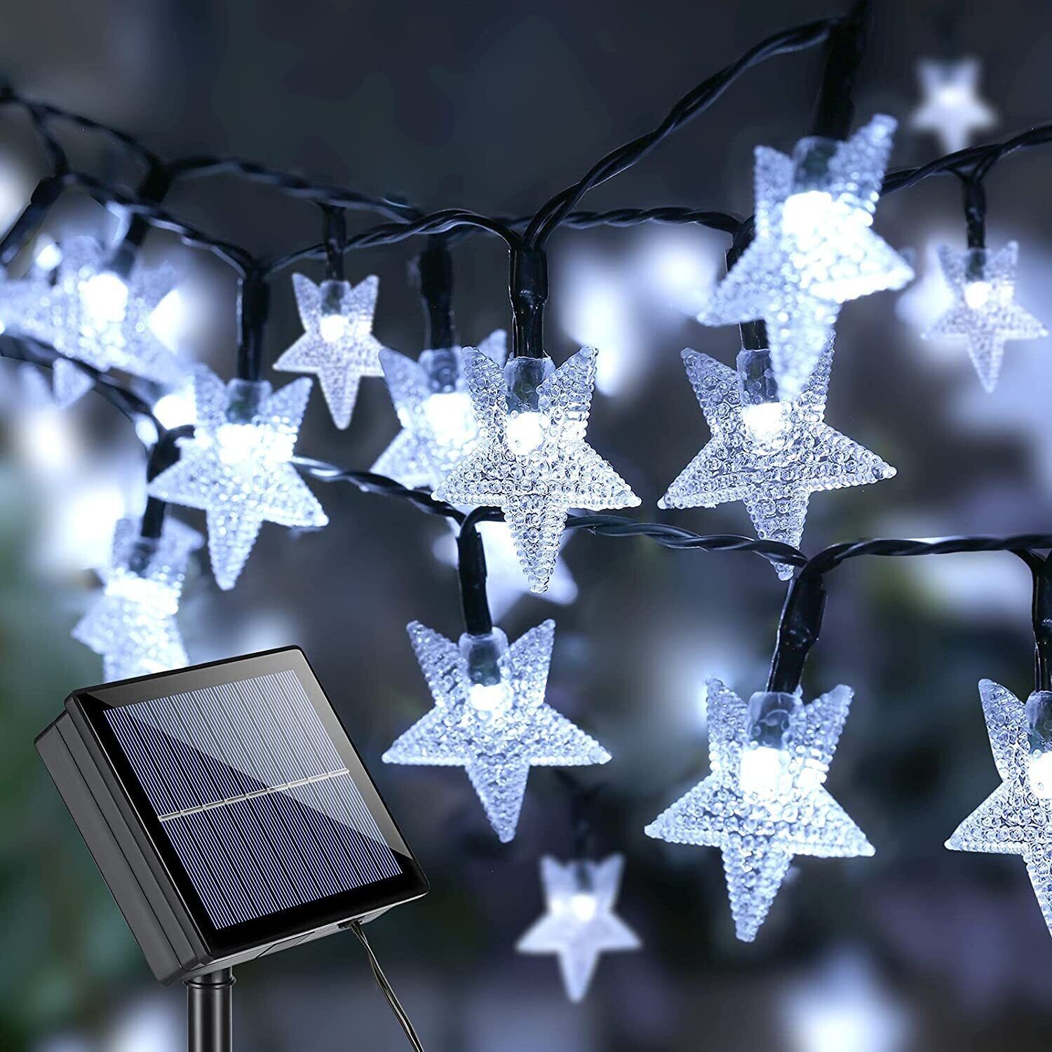 50/100 LED Solar String Lights Outdoor Star Fairy Light Patio Garden Party Decor gallery