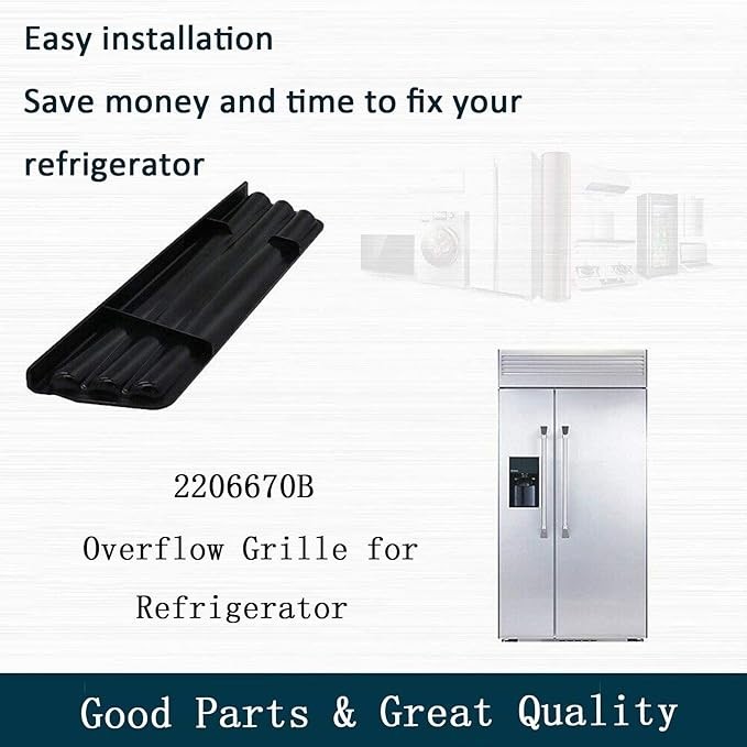 Refrigerator Dispenser Overflow Grille For Whirlpool GC3SHEXNT00 More gallery