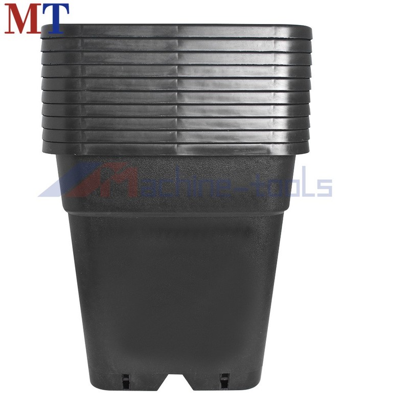 10 Pack 5 Gallon Square Black Injection Molded Nursery Pot Plant Flower Pots gallery