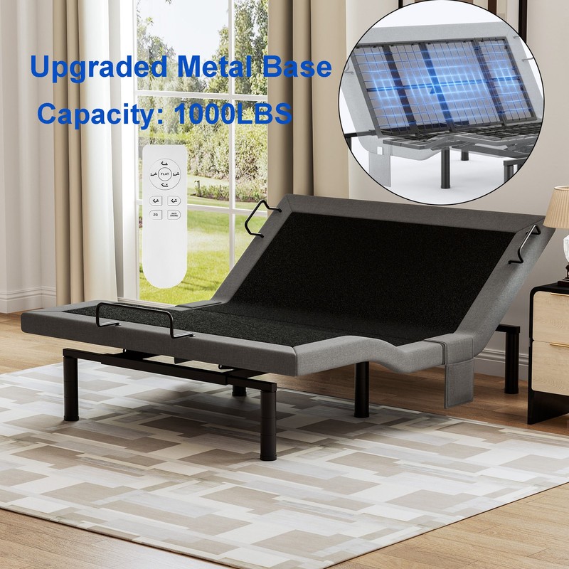 Split King Electirc Adjustable Bed Frame Base With Massage Remote USB Twin XL gallery