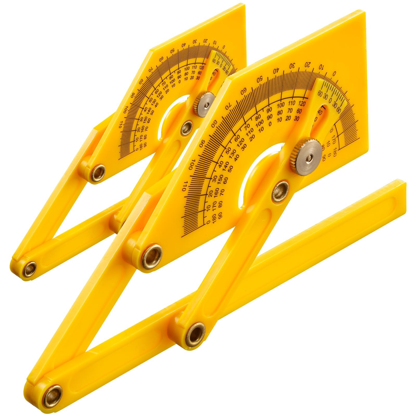2 Pcs Protractor Angle Finders, Adjustable Protractors 0°-180° with Yellow gallery