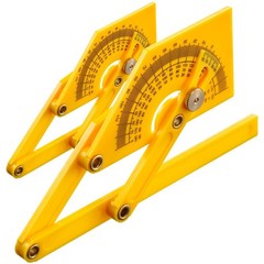 2 Pcs Protractor Angle Finders, Adjustable Protractors 0°-180° with Yellow