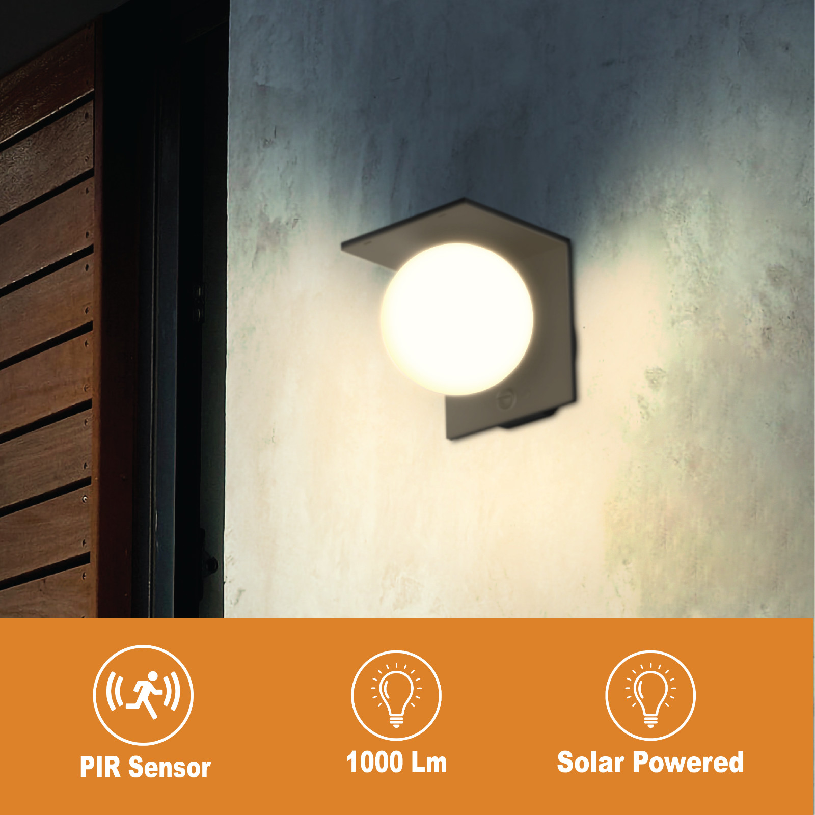 Solar Outdoor Wall Light 4-Mode Motion Sensor IP54 Dusk to Dawn Lamp Yard Patio gallery