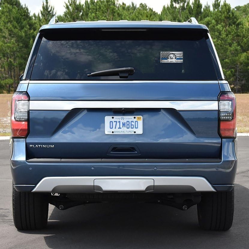 6pcs Thin Blue line Flag Code 4 Car Sticker Decal, Police Support American Flag gallery