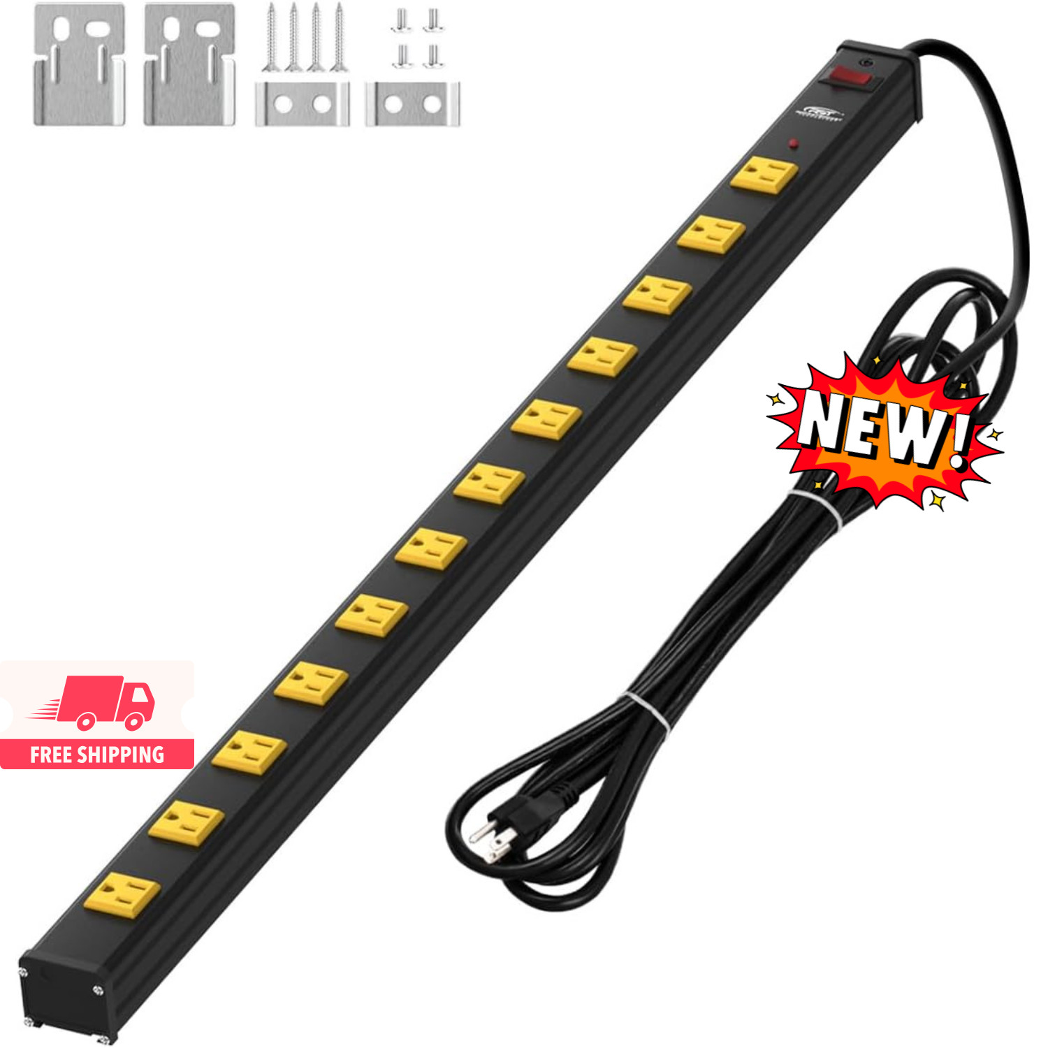 Regleta protectora contra sobretensiones CRST de alta resistencia con 12 tomas d gallery