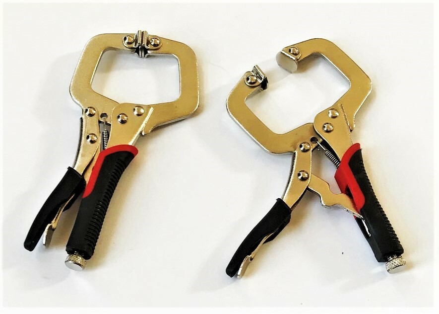 4 CAL-HAWK SUPER GRIP 6" LOCKING VISE C CLAMP PLIERS W/FLEX PADS WELDING BPL06RA gallery