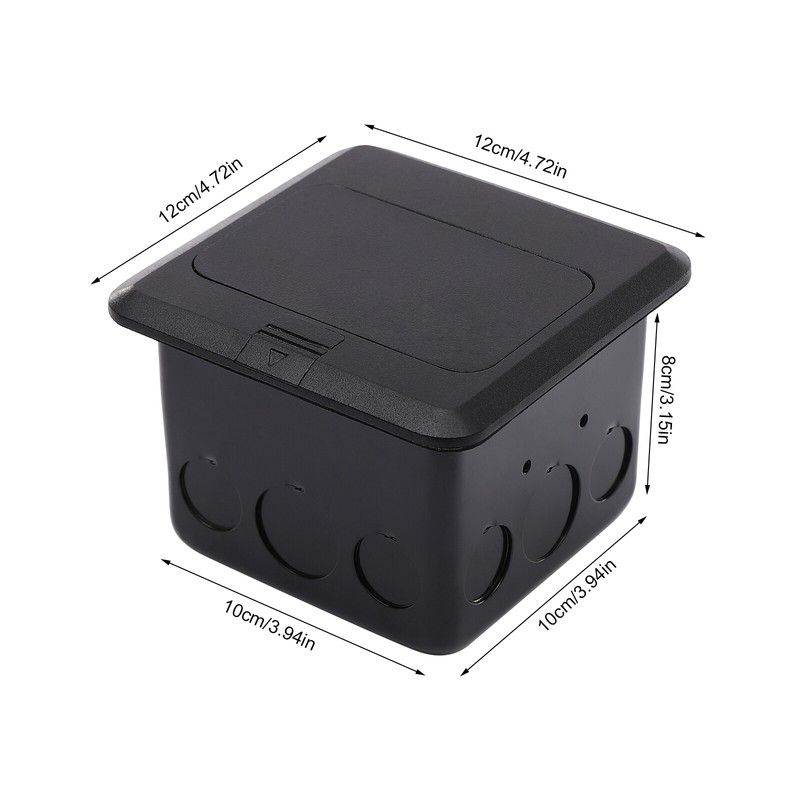 2PCS Square Hidden Sockets Pop Up Floor Outlet Sockets Home Black Sockets 125V gallery