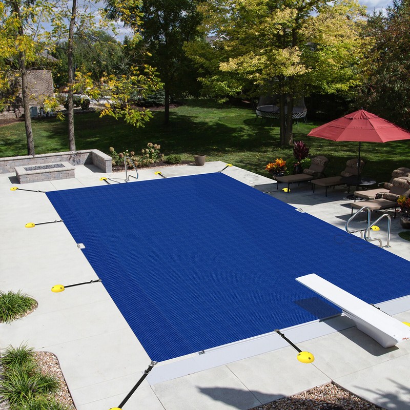 Winter Rectangle Inground Swimming Pool Heavy Duty Safety Cover Blue Customize gallery