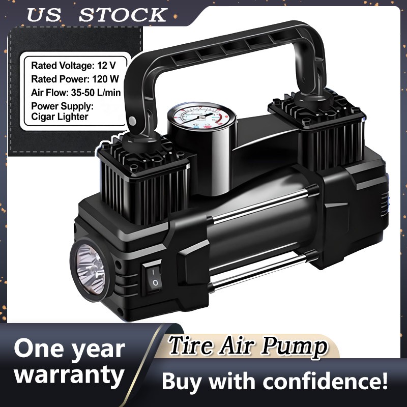 12V Heavy Duty Portable Air Compressor Car Tire Inflator Electric Pump Auto NEW gallery