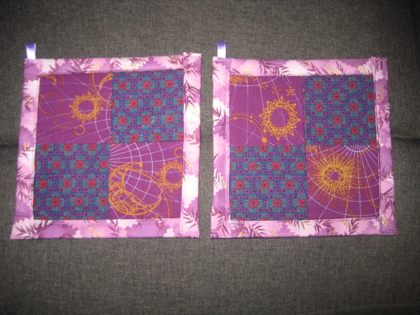 Sun and Moon Handmade Kitchen Potholder Set of 2 gallery