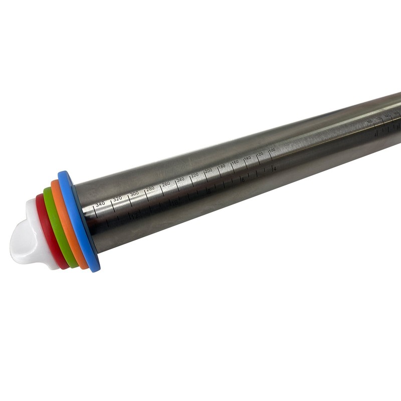 TECHTONGDA 17" Rolling Pin Adjustable Dough Roller with 4 Thickness controllers gallery