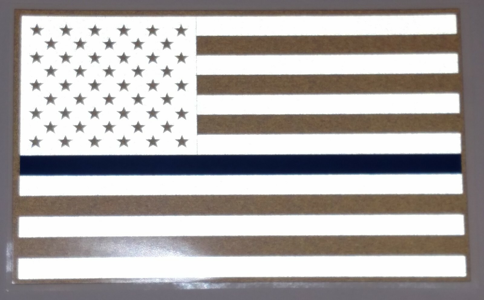 REFLECTIVE Subdued AMERICAN FLAG THIN BLUE LINE DECAL fire Multiple Size Law gallery