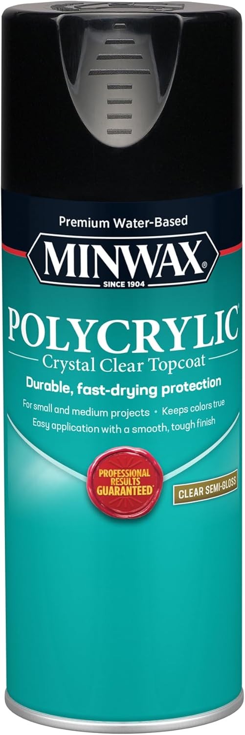 Minwax Polycrylic Crystal Clear Topcoat Semi-Gloss Water-Based Spray 11.25 oz gallery