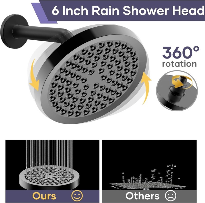 HammerHead Showers® Solid Metal Handheld Shower Head 2.5 GPM, Brushed Nickel gallery