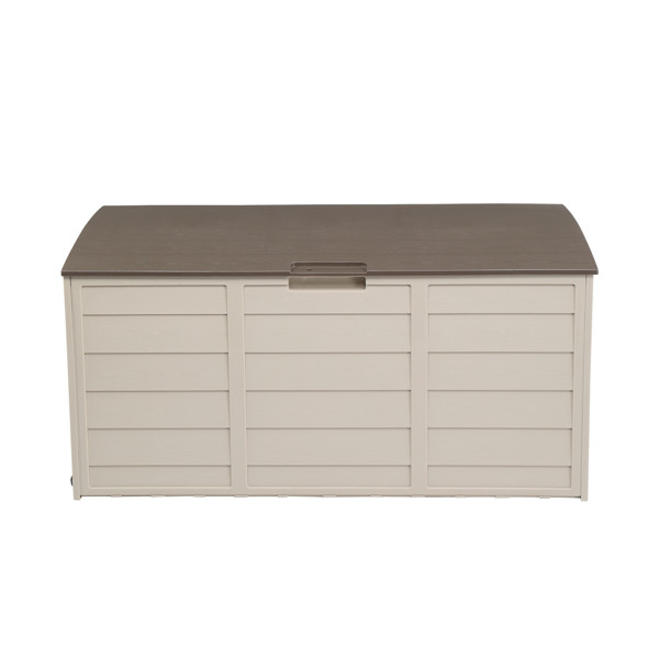 75Gal Outdoor Garden Plastic Storage Deck Box Chest Tools Cushions Toys Lockable gallery